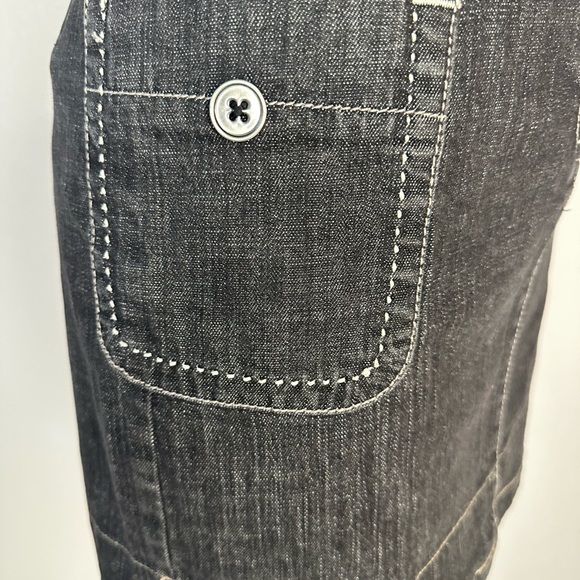 Ann Taylor Women’s Jeans Skirt Size 8 Vintage Black Cotton - Picture 4 of 13